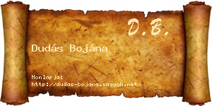 Dudás Bojána névjegykártya