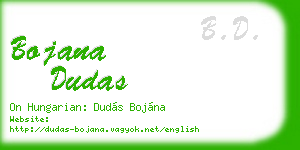 bojana dudas business card
