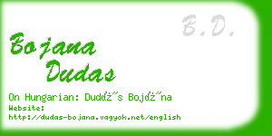 bojana dudas business card